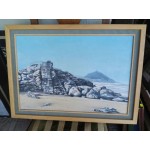 Средна картина масло на платно Испания, отлична рамка - 3743 - KA37